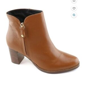 Marc Joseph New York Grand Central Bootie Cognac Brown Leather Ankle Boots 6